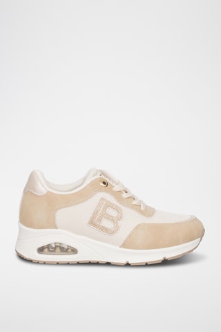 Zapatillas con plataforma - Beige