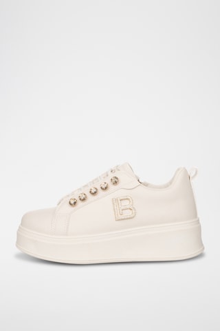 Zapatillas de piel con plataforma - Camel