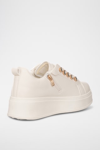 Zapatillas de piel con plataforma - Camel