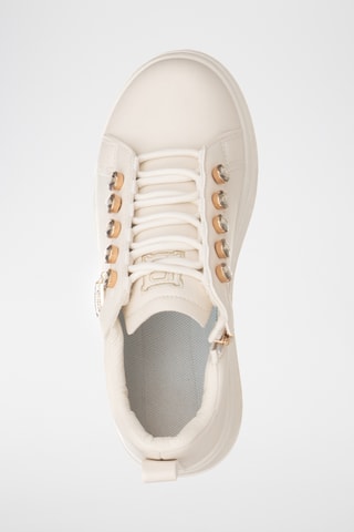Zapatillas de piel con plataforma - Camel