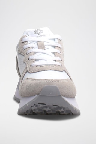Zapatillas de piel Rhea - Blanco y gris