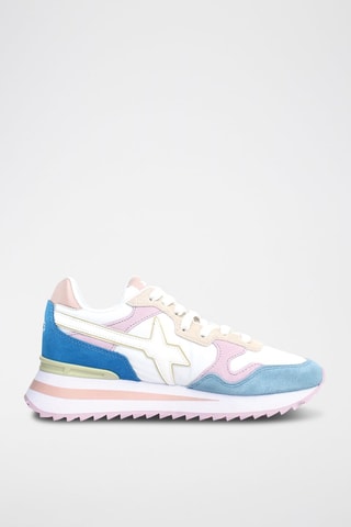Zapatillas de nobuk - Blanco y azul