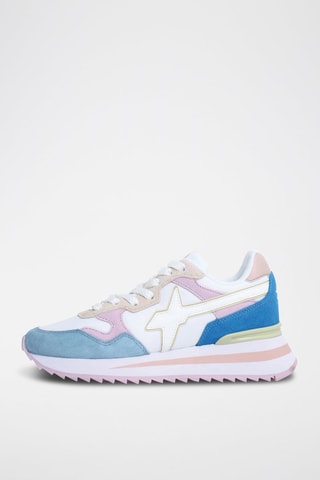 Zapatillas de nobuk - Blanco y azul
