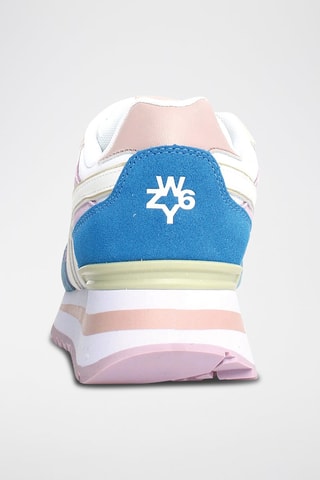 Zapatillas de nobuk - Blanco y azul