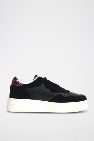 Nubuck Sneakers - Zwart en roze