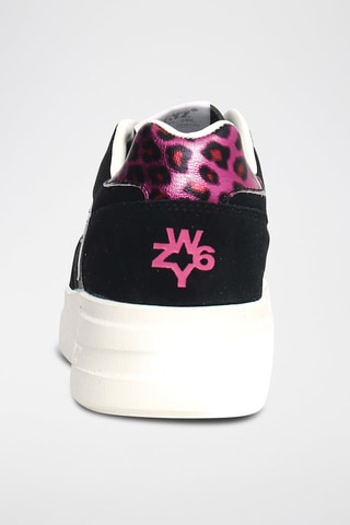 Nubuck Sneakers - Zwart en roze