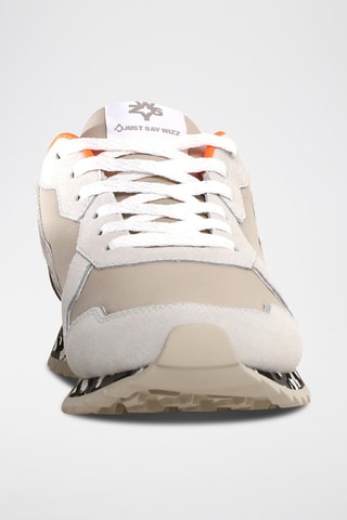 Zapatillas de nobuk - Beige, naranja y gris