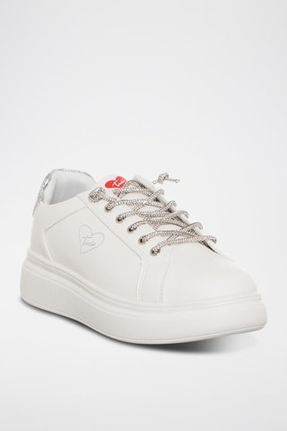Zapatillas con plataforma - Blanco y plateado
