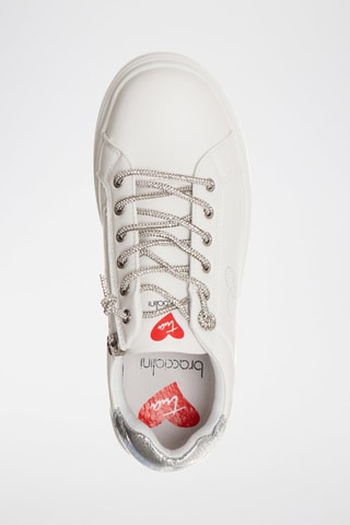 Zapatillas con plataforma - Blanco y plateado