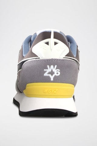 Zapatillas de nobuk - Blanco, negro y gris