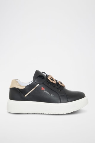 Zapatillas con plataforma - Blanco y negro