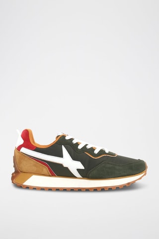 Zapatillas de nobuk - Blanco y verde