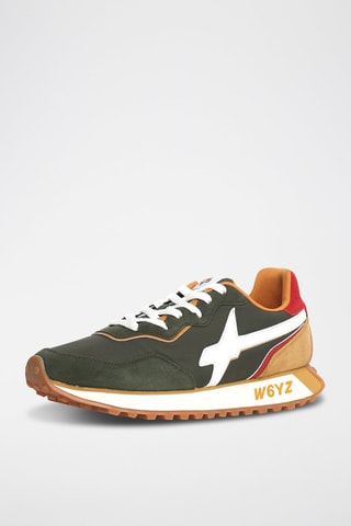 Zapatillas de nobuk - Blanco y verde