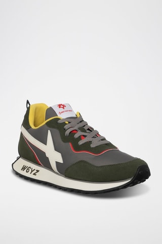 Zapatillas de nobuk Jet2 - Verde y gris