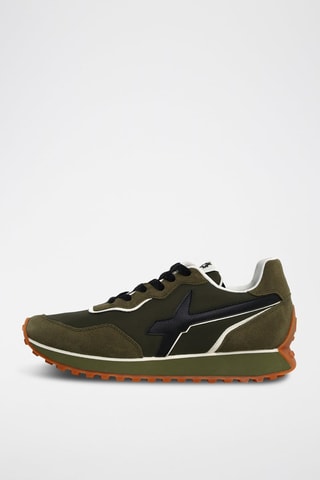 Zapatillas de nobuk - Negro y verde