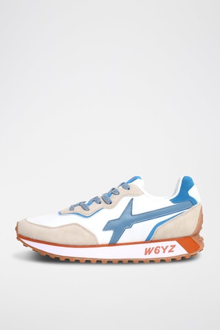 Zapatillas de nobuk - Blanco y beige