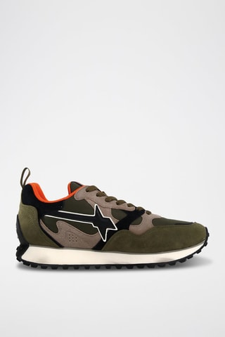 Zapatillas de nobuk - Negro y verde