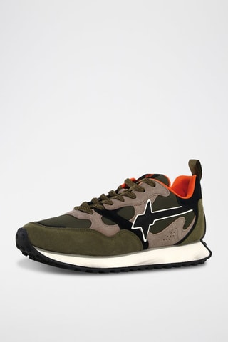 Zapatillas de nobuk - Negro y verde