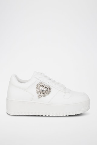 Zapatillas con plataforma - Blanco