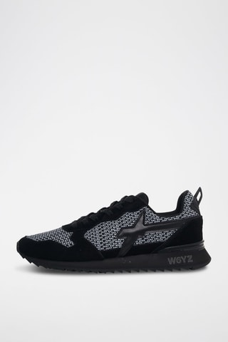 Zapatillas de nobuk - Blanco y negro