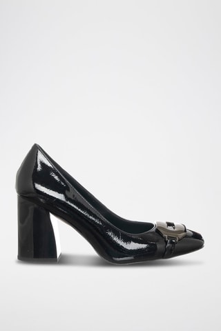 Zapatos con brillo de tacón - Negro