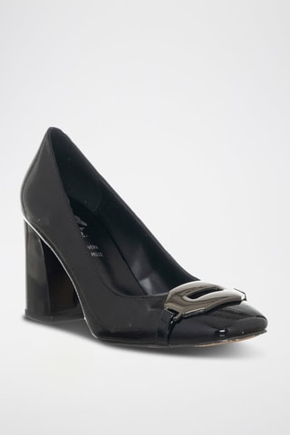 Zapatos con brillo de tacón - Negro