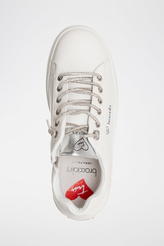 Zapatillas con plataforma - Blanco y plateado