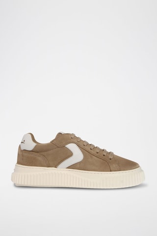 Leren Sneakers - Wit en beige