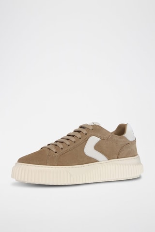 Leren Sneakers - Wit en beige