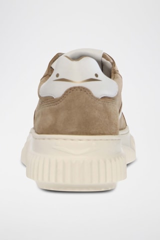 Leren Sneakers - Wit en beige