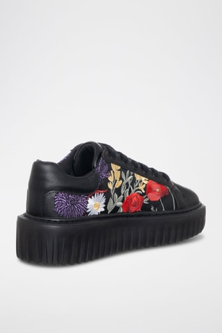 Zapatillas con plataforma - Negro y rojo