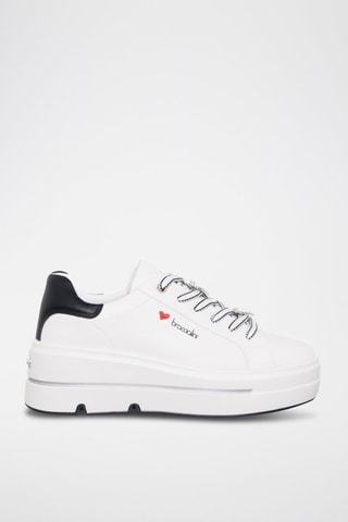 Zapatillas con plataforma - Blanco y negro