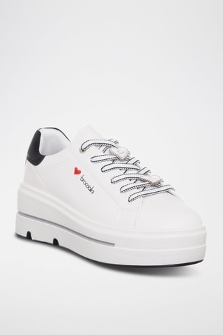 Zapatillas con plataforma - Blanco y negro