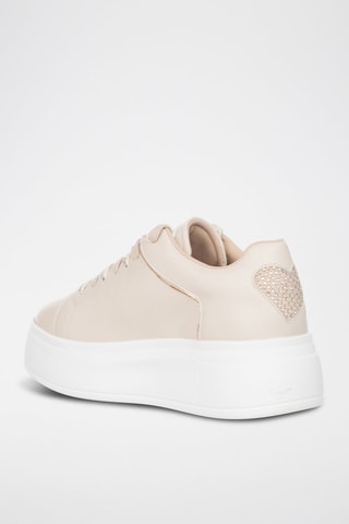 Zapatillas con plataforma - Beige