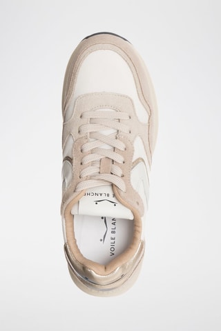 Zapatillas de piel Melany - Blanco y beige
