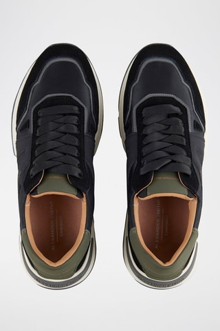 Zapatillas de piel - Negro y verde