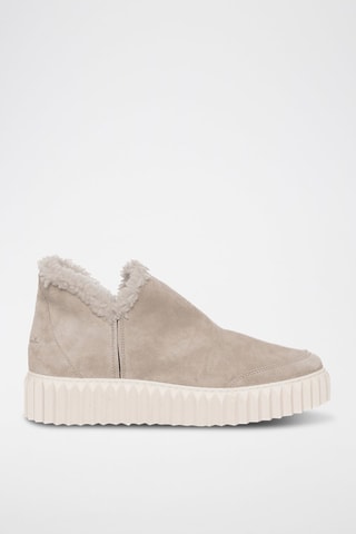 Zapatillas altas de nobuk - Blanco