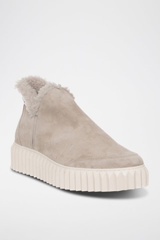 Zapatillas altas de nobuk - Blanco