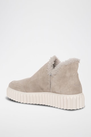 Zapatillas altas de nobuk - Blanco