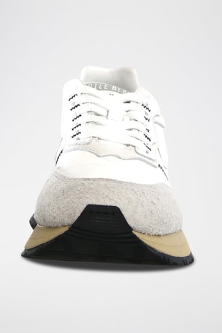Zapatillas de piel Qwark - Blanco y gris
