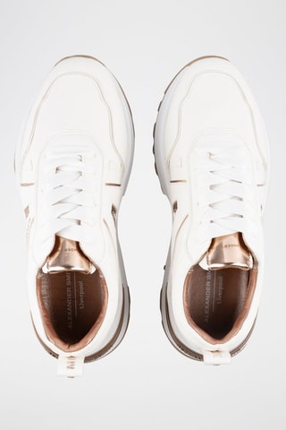 Zapatillas con plataforma - Blanco y dorado