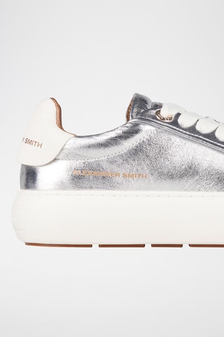 Zapatillas de piel con plataforma Soho - Plateado