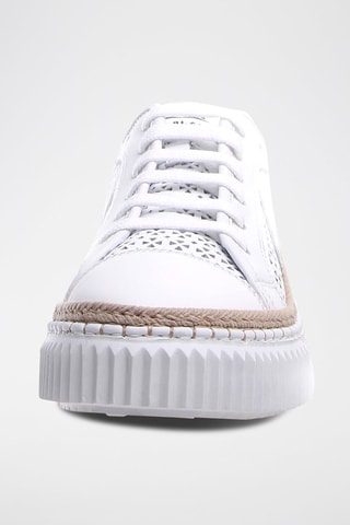 Zapatillas de piel bovina Maiorca - Blanco y marrón