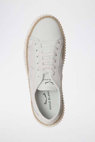 Zapatillas de piel con plataforma - Blanco