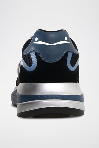 Zapatillas de nobuk Shine - Negro, azul y gris