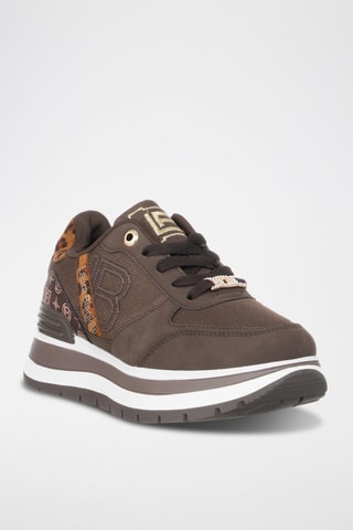 Zapatillas con plataforma - Marrón