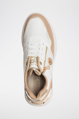 Zapatillas con plataforma - Laura Biagiotti - Blanco, marrón y plateado