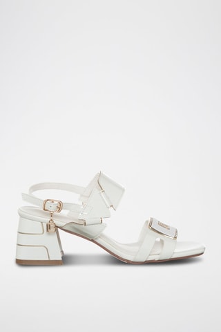 Sandalias de tacón - Laura Biagiotti - Blanco y dorado
