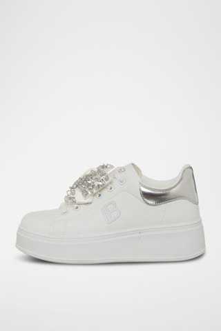 Zapatillas con plataforma - Laura Biagiotti - Blanco y plateado
