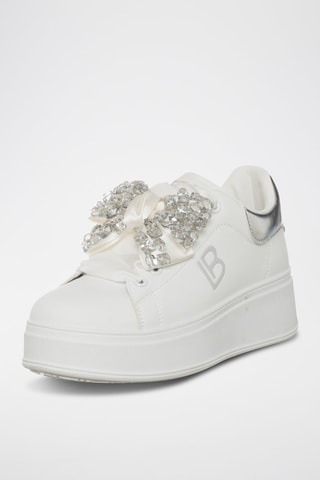 Zapatillas con plataforma - Laura Biagiotti - Blanco y plateado